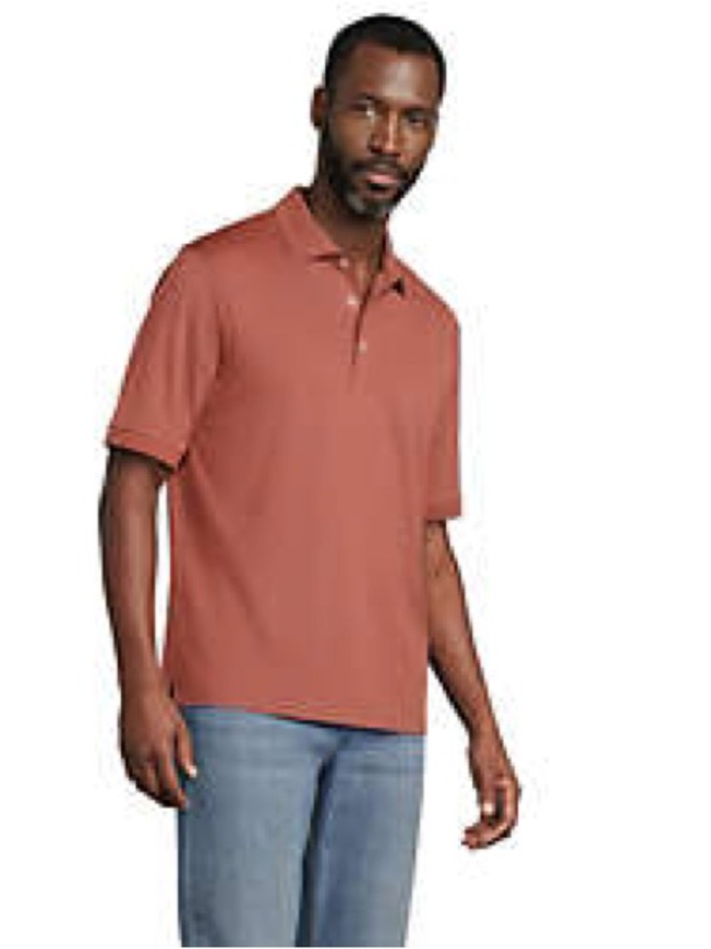 Classic Men's Supima Cotton Polo Shirt Large Lands’ End NWT
